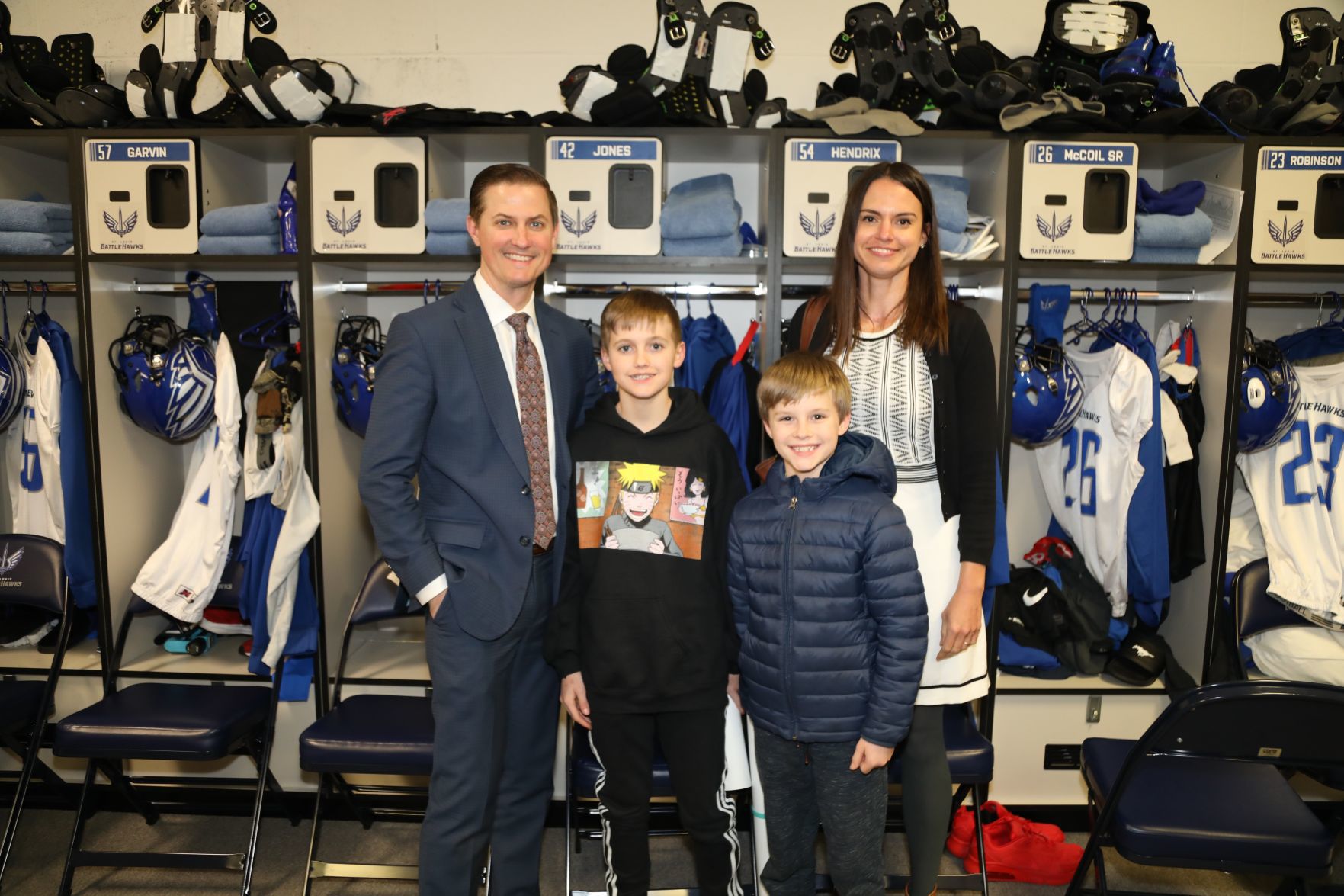 Matt, Miles, Liam and Lorrie Collier